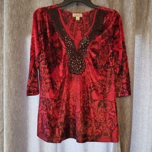 3/4 sleeve top, super cute